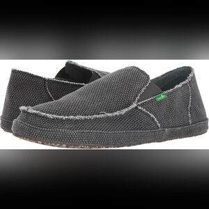 Sanuk Charcoal Textured Slip-Ons